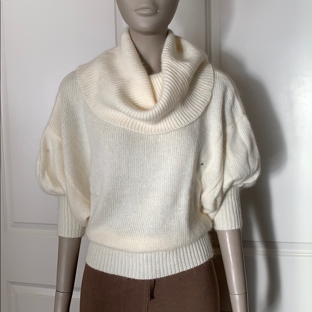 Express Design Studio Balloon Sleeve Cowl Sweater